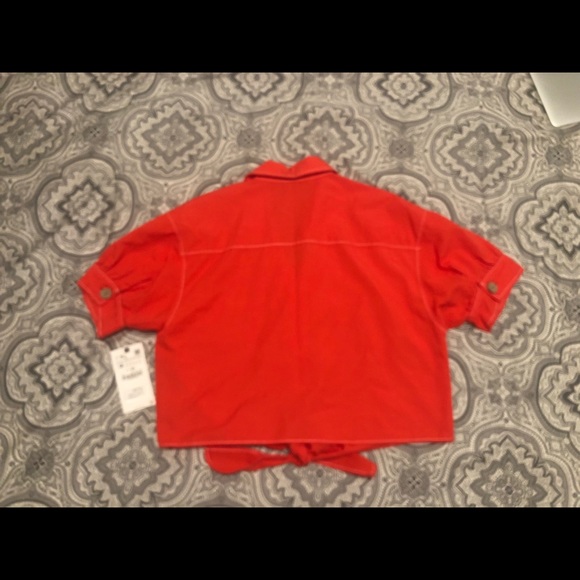 ZARA NWT button up crop - Picture 2 of 4